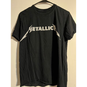 Women's Metallica Black & White Short Sleeve Tee M